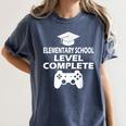 Elementary School Level Complete Gamer Graduation Day 2024 Women's Comfort Colors T-Shirt Denim