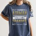 My Favorite Airman Calls Me Grandpa Airman Graduation Premium Women's Comfort Colors T-Shirt Denim
