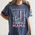 My Favorite Airman Calls Me Mama Airman Graduation Mom Women's Comfort Colors T-Shirt Denim