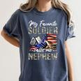 My Favorite Soldier Calls Me Nephew Army Graduation Nephew Women's Comfort Colors T-Shirt Denim