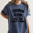 Fifth 5th Grade Graduation Shirt Child Graduate Education Women's Comfort Colors T-Shirt Denim