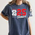 Football Senior Night Football Senior 2025 Graduation 51 Women's Comfort Colors T-Shirt Denim