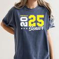 Football Senior Night Football Senior 2025 Graduation 55 Women's Comfort Colors T-Shirt Denim