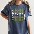 Football Senior Night Football Senior 2025 Graduation 56 Women's Comfort Colors T-Shirt Denim