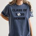 FUN CLASS OF 2020 SENIOR SOCCER GRADUATION GIFT SHIRT Women's Comfort Colors T-Shirt Denim