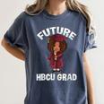 Future HBCU Grad Girl Wearing Graduation Gown Women's Comfort Colors T-Shirt Denim