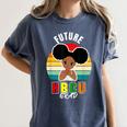 Future HBCU Grad Graduate Afro Girl College Graduation Women's Comfort Colors T-Shirt Denim