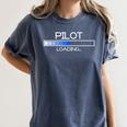 Future Pilot Aviation Academy Graduation Flight School Women's Comfort Colors T-Shirt Denim