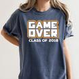 Game Over Class Of 2018 Graduation Shirt Women's Comfort Colors T-Shirt Denim
