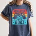 Game Over Class Of 2021 Shirt Students Graduation Women's Comfort Colors T-Shirt Denim