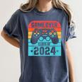 Game Over Class Of 2024 Shirt Students Graduation Women's Comfort Colors T-Shirt Denim