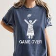 Game Over Graduate Gaming Graduation Cap Class Of 2018 Tee Women's Comfort Colors T-Shirt Denim