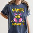 Gamer Girl Graduate Shirt Girls Kids Gamer Graduation Women's Comfort Colors T-Shirt Denim