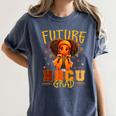 Girl Future HBCU Graduate Afro College Graduation Kids Women's Comfort Colors T-Shirt Denim