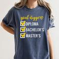 Goal Digger Inspirational Quotes Master's Degree Graduation Women's Comfort Colors T-Shirt Denim
