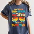 Goodbye 2nd Grade Graduation To 3rd Grade Hello Summer Kids Women's Comfort Colors T-Shirt Denim