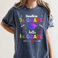 Goodbye 5th Grade Graduation Class Of 2023 Hello 6th Grade Women's Comfort Colors T-Shirt Denim