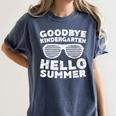 Goodbye Kindergarten Hello Summer Shirt Boy Girl Graduation Women's Comfort Colors T-Shirt Denim