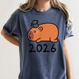 Grad Class Of 2026 Capybara Graduation Graduated Kids Women's Comfort Colors T-Shirt Denim