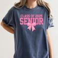 Graduate 2025 Class Of 2025 Senior Coquette Bow Graduation Women's Comfort Colors T-Shirt Denim