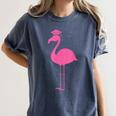 Graduate Cute Pink Flamingo Graduation Women's Comfort Colors T-Shirt Denim