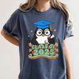 Graduate Penguin Class Of 2025 Kids Graduation Women's Comfort Colors T-Shirt Denim