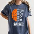 Graduate Senior Class 2022 Graduation Basketball Player Women's Comfort Colors T-Shirt Denim