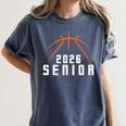 Graduate Senior Class Of 2026 Basketball Player Graduation Women's Comfort Colors T-Shirt Denim