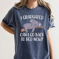 I Graduated Can I Go Back To Bed Now Koala Bear Graduation Women's Comfort Colors T-Shirt Denim