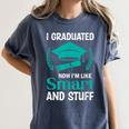 I Graduated Smart Graduation Student College University Women's Comfort Colors T-Shirt Denim