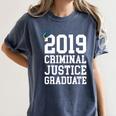 Graduation 2019 Criminal Justice Tshirt Women's Comfort Colors T-Shirt Denim