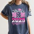 Graduation 2025 Proud Mom Of 2025 Graduate Floral Women Women's Comfort Colors T-Shirt Denim