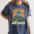 Graduation 2nd Grade Monster Truck Boys I Crushed Grad Women's Comfort Colors T-Shirt Denim