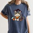 Graduation Cat Graduation Present For Graduate Grad Women's Comfort Colors T-Shirt Denim