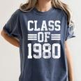 Graduation Class 1980 Women's Comfort Colors T-Shirt Denim