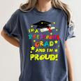 Graduation Class 2018 Cap Gown Shirt Preschool Grad Proud Women's Comfort Colors T-Shirt Denim
