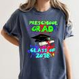 Graduation Class 2018 Cap Gown Shirt Preschool Graduate Women's Comfort Colors T-Shirt Denim