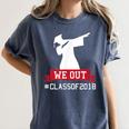 Graduation Class 2018 Dabbing College Grad Shirt Women's Comfort Colors T-Shirt Denim