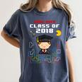 Graduation Class Of 2018 Game Over 8-Bit Gamer Women's Comfort Colors T-Shirt Denim