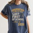 Graduation Class Of 2026 My Last First Day Of School Senior Women's Comfort Colors T-Shirt Denim