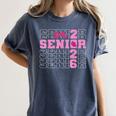 Graduation Class Of 2026 Senior 2026 Pink Bow Coquette Women's Comfort Colors T-Shirt Denim