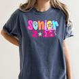 Graduation Class Of 2026 Senior Pink Coquette Bow 2026 Grade Women's Comfort Colors T-Shirt Denim