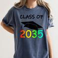 Graduation Class Of 2035 Hand Prints Space Pre-K -12th Grade Women's Comfort Colors T-Shirt Denim