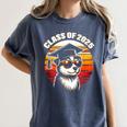 Graduation Day 2025 Graduate Class School Degree College Dog Women's Comfort Colors T-Shirt Denim