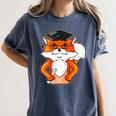 Graduation Fox School Bachelor Master Doctor Study Women's Comfort Colors T-Shirt Denim