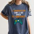 Graduation I Graduated Can I Go Back To Gaming Women's Comfort Colors T-Shirt Denim
