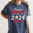 Graduation Proud Brother Of A 2024 Senior Baseball Player Women's Comfort Colors T-Shirt Denim