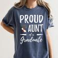 Graduation Shirt 2018 Proud Aunt Of a Graduate Women's Comfort Colors T-Shirt Denim
