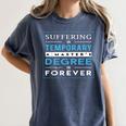 Graduation Shirt Masters Graduates From Grad School Women's Comfort Colors T-Shirt Denim