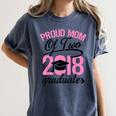 Graduation Shirt For Mom With Twins Proud Mom Of Two Women's Comfort Colors T-Shirt Denim